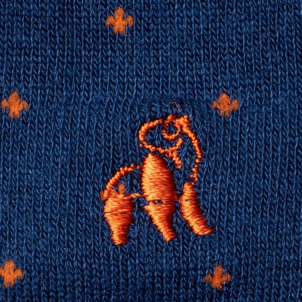 Swole Panda Bamboo Socks – Spotted Orange & Royal Blue Breathable