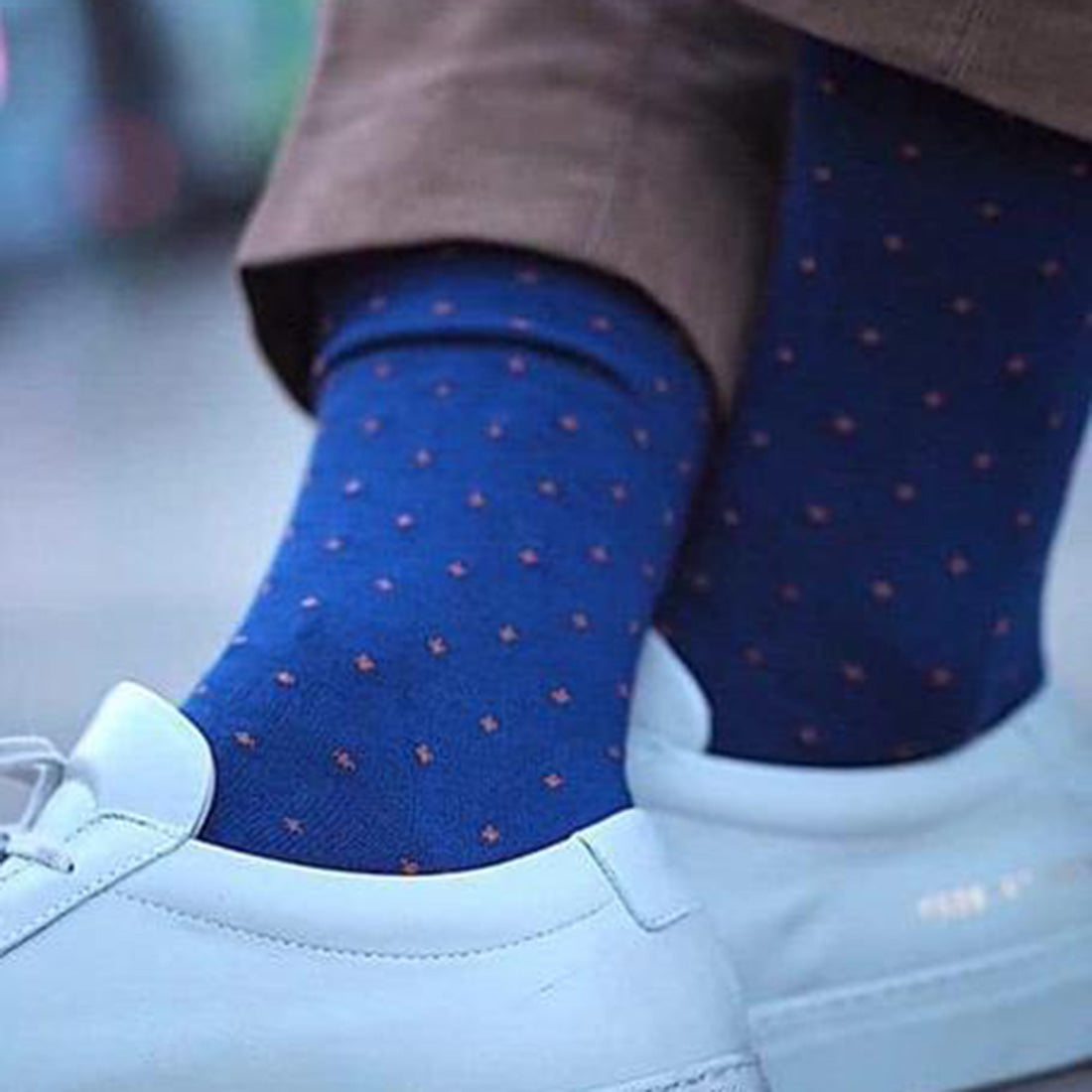 Swole Panda Spotted Orange Bamboo Socks – Comfort Cuff Diabetic Friendly