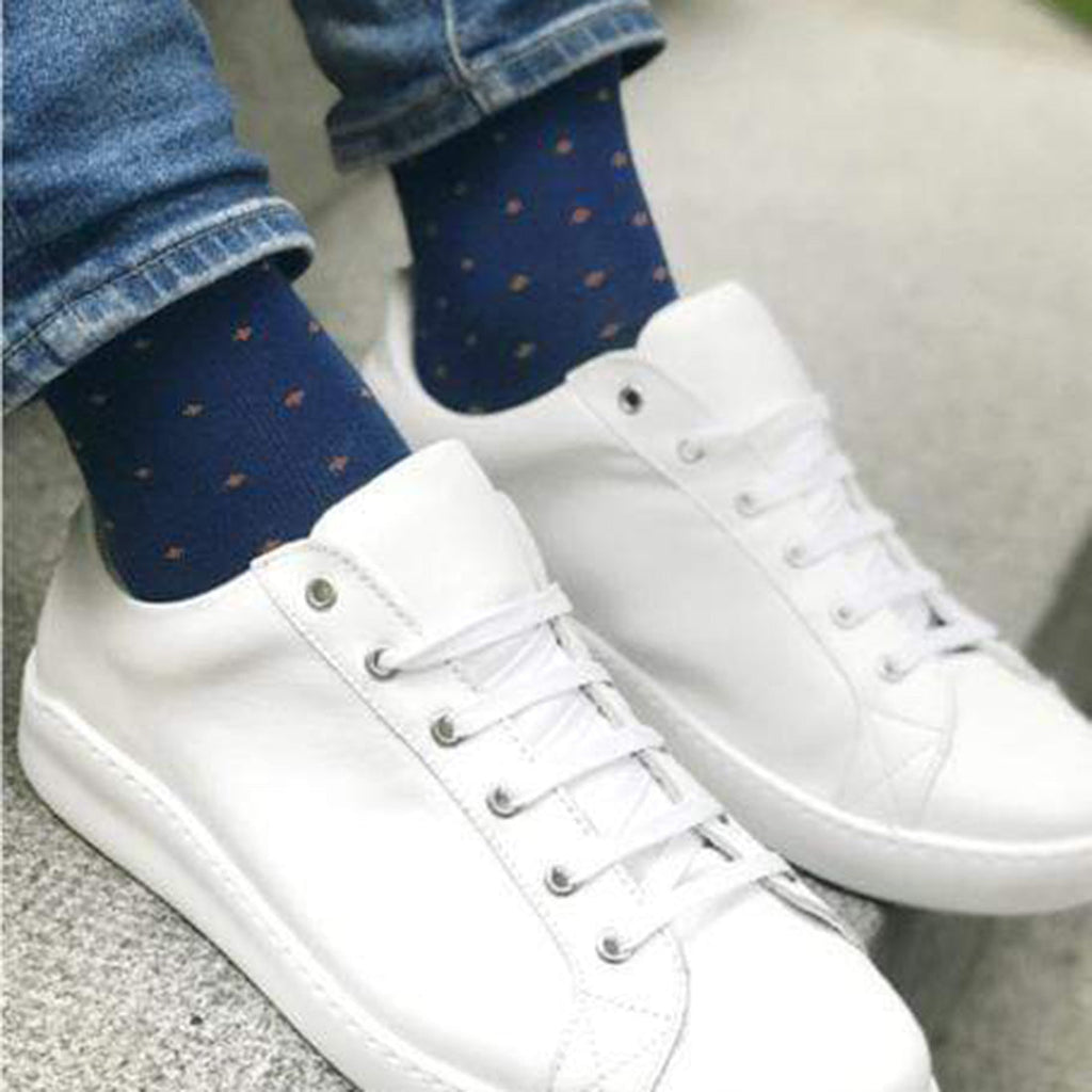 Swole Panda Spotted Orange Bamboo Socks – Comfort Cuff Diabetic Friendly