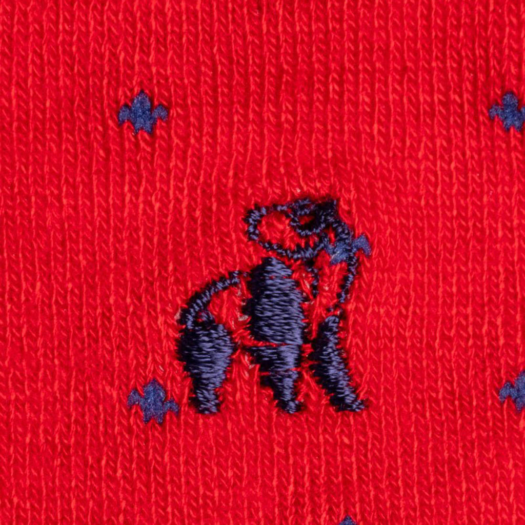 Swole Panda Spotted Red Bamboo Socks – Breathable and Soft Comfort