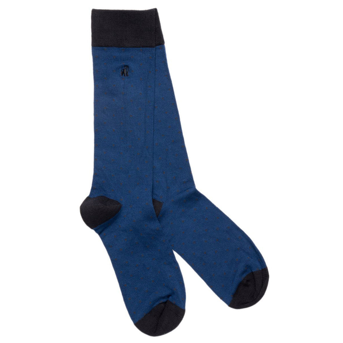 Swole Panda Spotted Royal Blue Bamboo Socks – Soft and Durable Navy