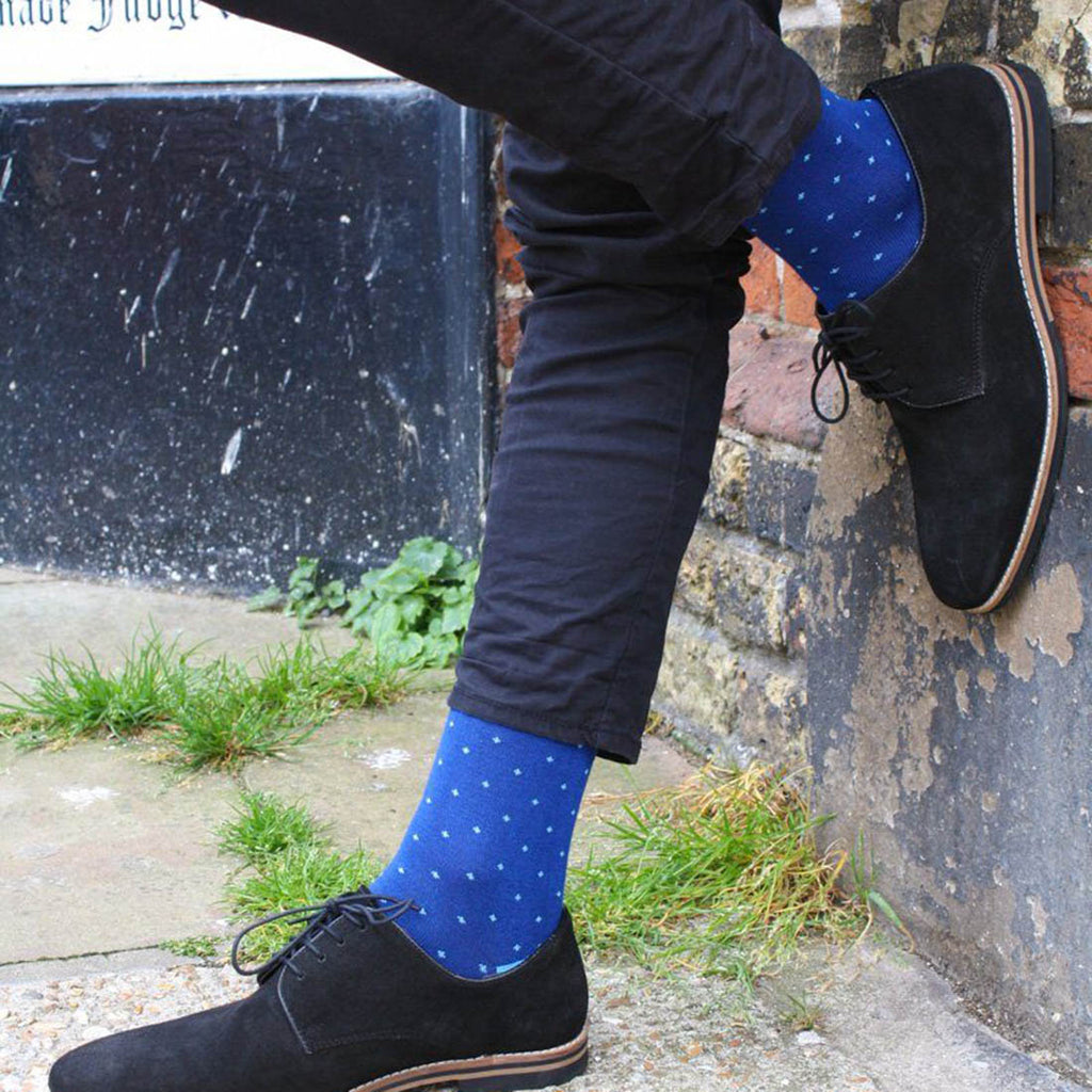Swole Panda Spotted Sky Blue Bamboo Socks – Breathable & Soft Men's Socks