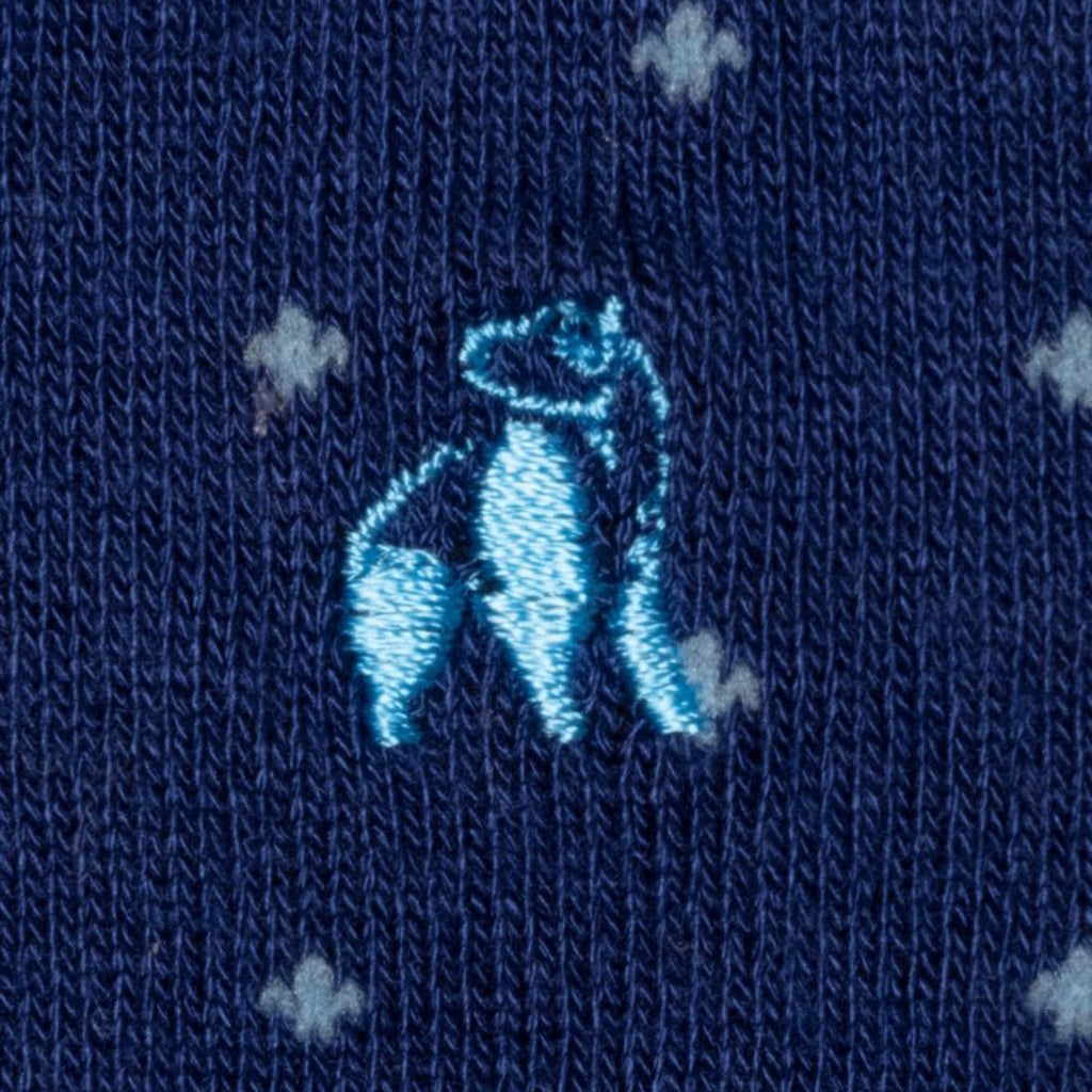 Swole Panda Spotted Sky Blue Bamboo Socks – Breathable & Soft Men's Socks