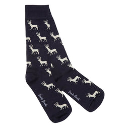 Swole Panda Stag Bamboo Socks – Navy Sustainable Men's Novelty Socks