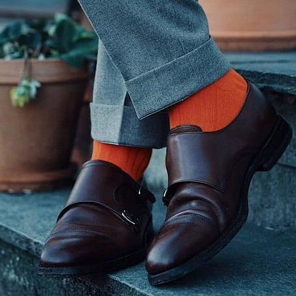 Swole Panda Bamboo Socks – Tangerine Orange Breathable Sustainable Socks