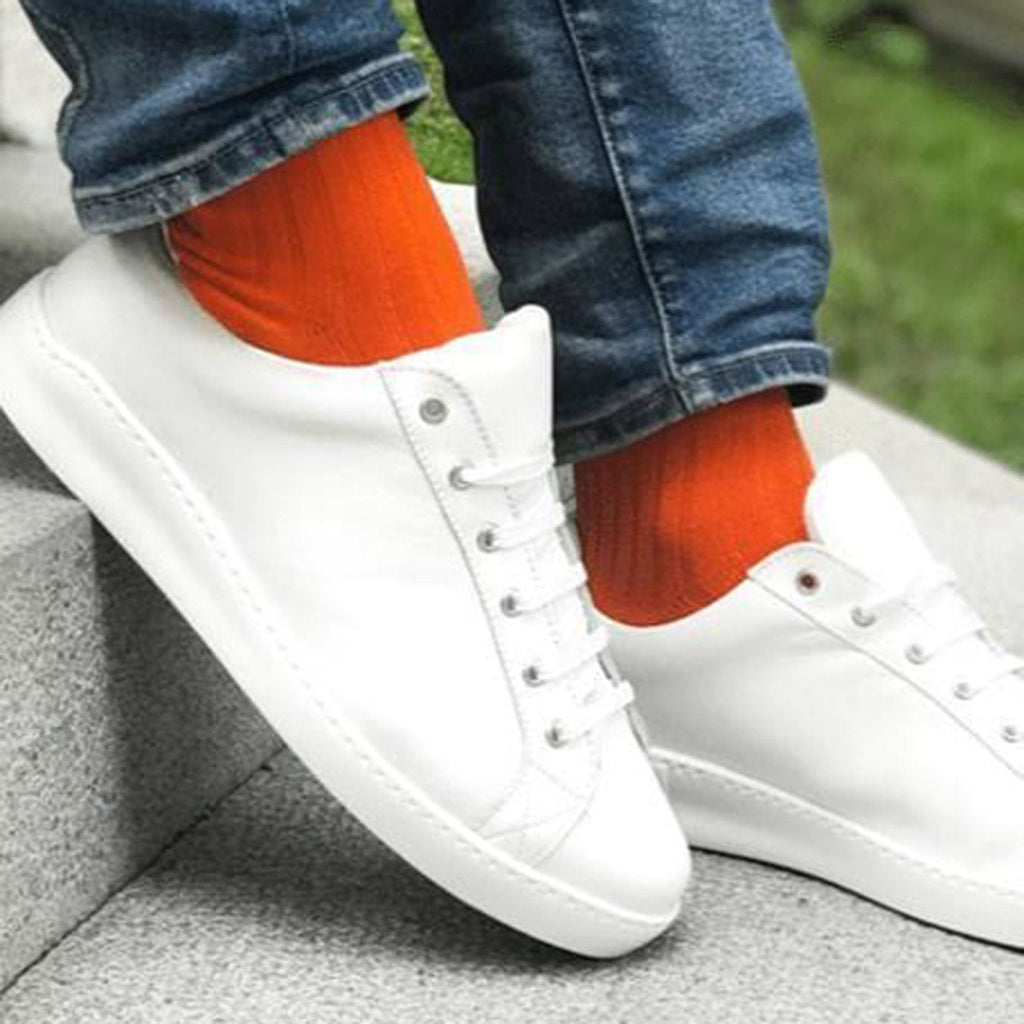 Swole Panda Bamboo Socks – Tangerine Orange Breathable Sustainable Socks