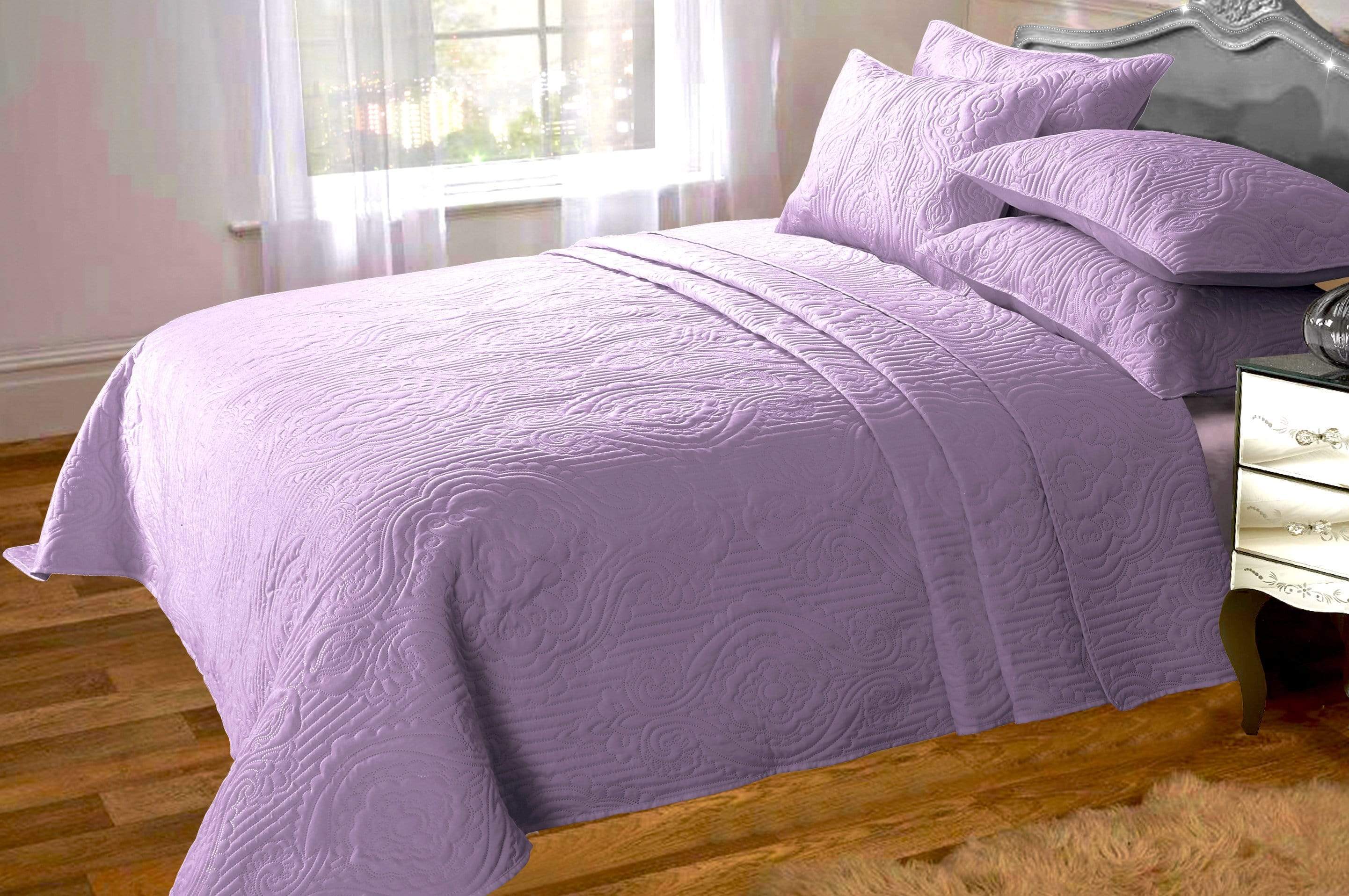 OLIVIA ROCCO Sorrento Embossed Quilted Bedspread Set – Luxury Sofa Throw