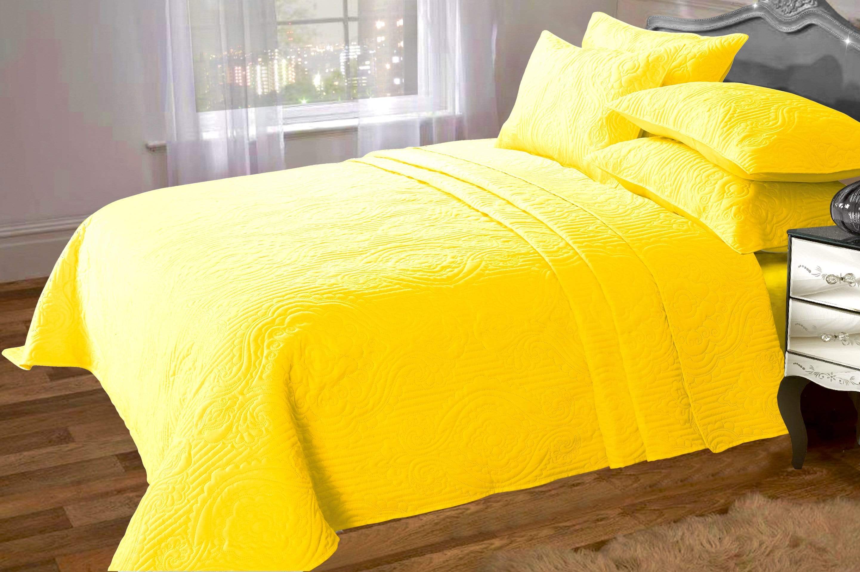 OLIVIA ROCCO Sorrento Embossed Quilted Bedspread Set – Luxury Sofa Throw