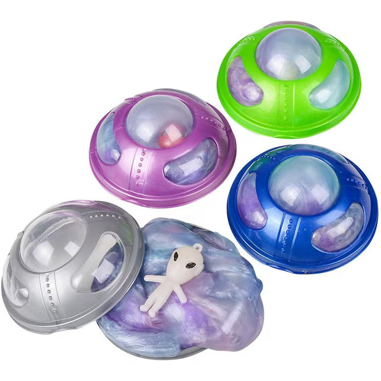 PoundFun UFO Space Slime – Alien Galaxy Sensory Toy for Kids