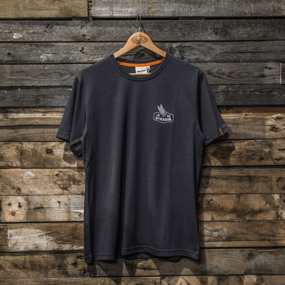 Uggly and Co Grey Wings Spark Plug T-Shirt – Isle of Man Biker Tee