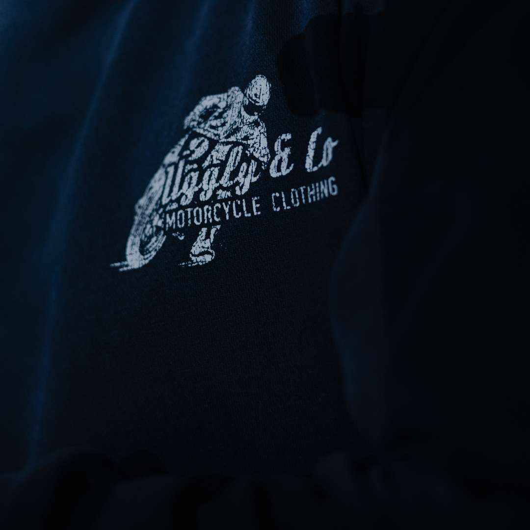 Uggly and Co Flattrack Graphic Tee – Black Heavyweight Cotton T-Shirt