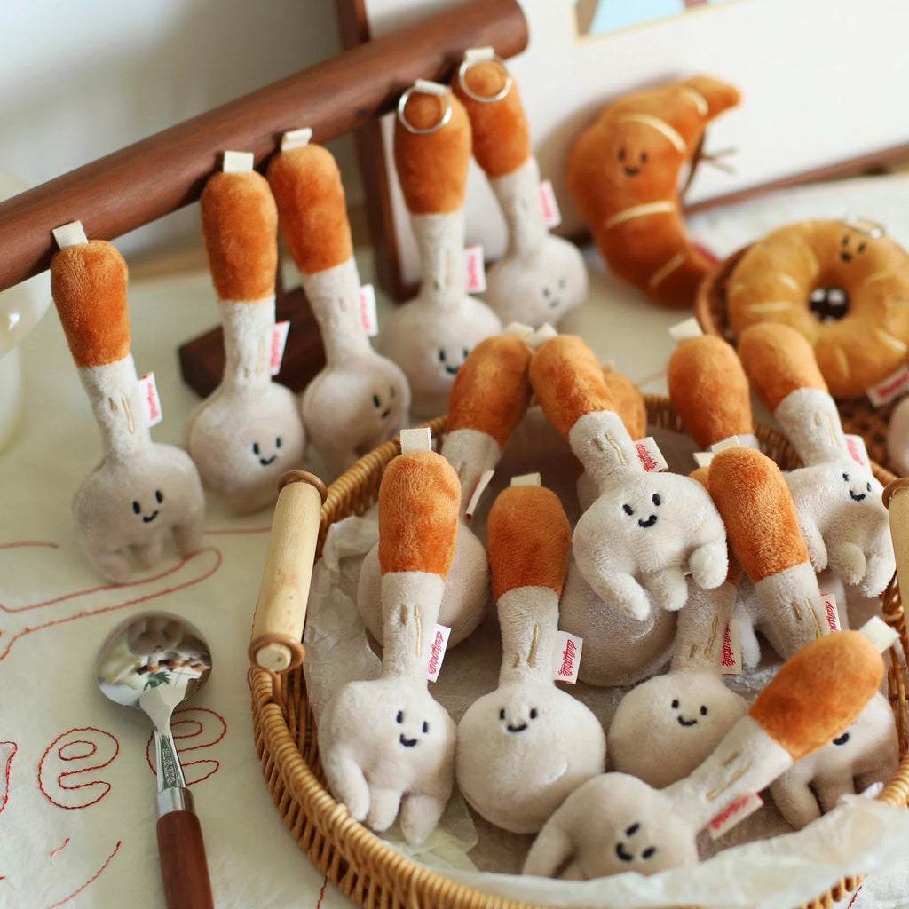Plush Spoon and Fork Charm Keychain by LuLuFun Studio – Cute Bag Decor