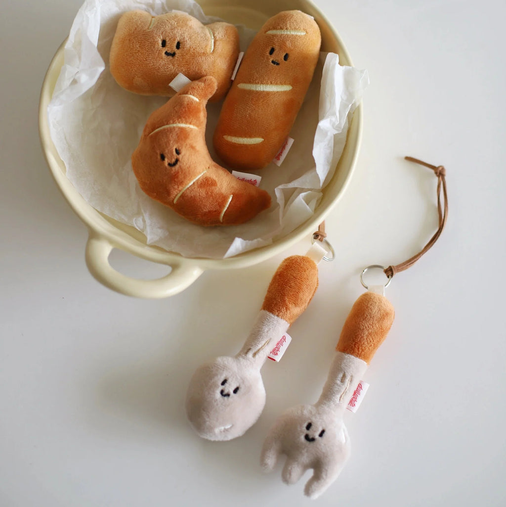 Plush Spoon and Fork Charm Keychain by LuLuFun Studio – Cute Bag Decor