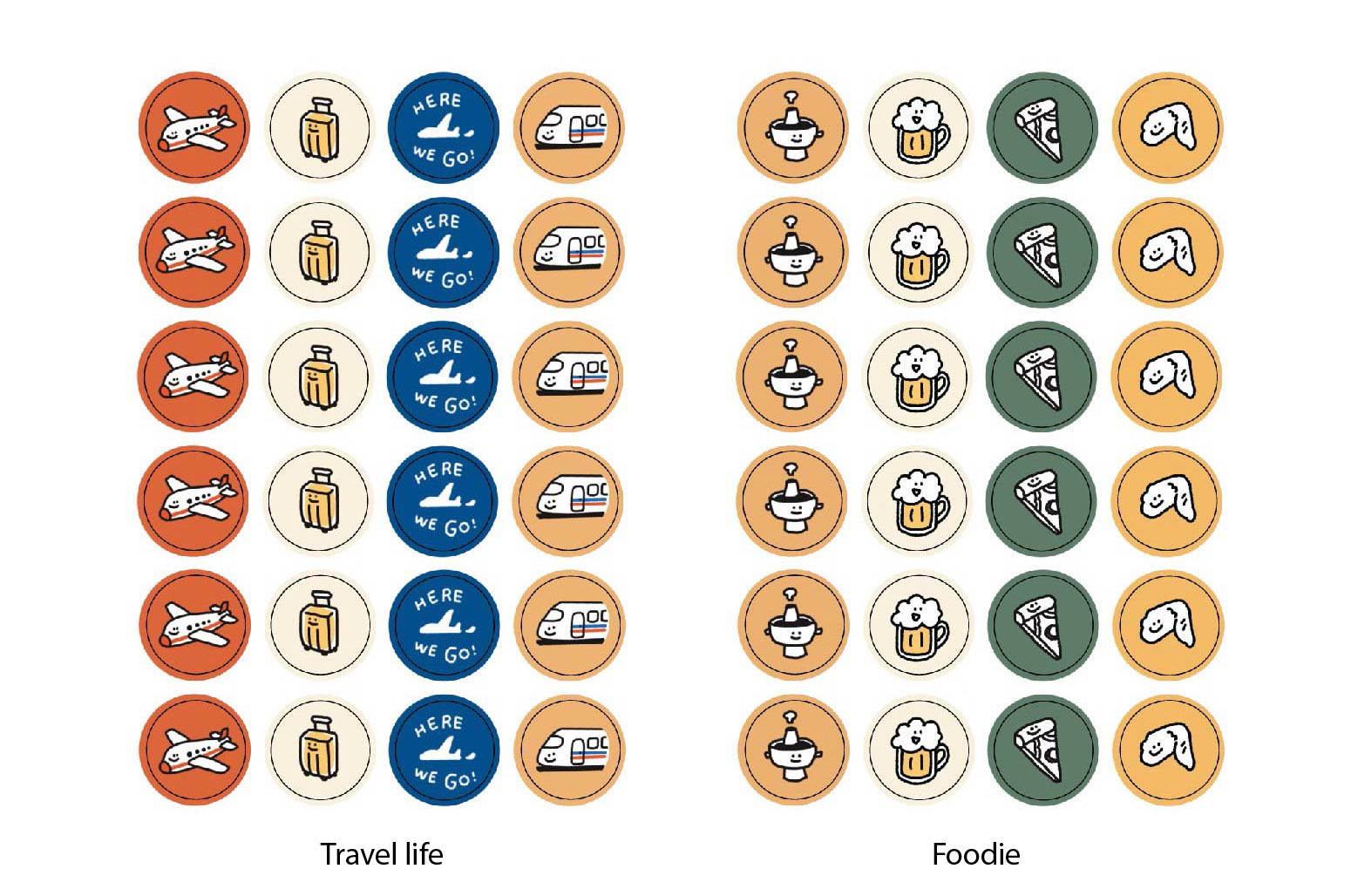 A Gator Life Little Icons Planner Stickers - 2 Pack Decorative Decals