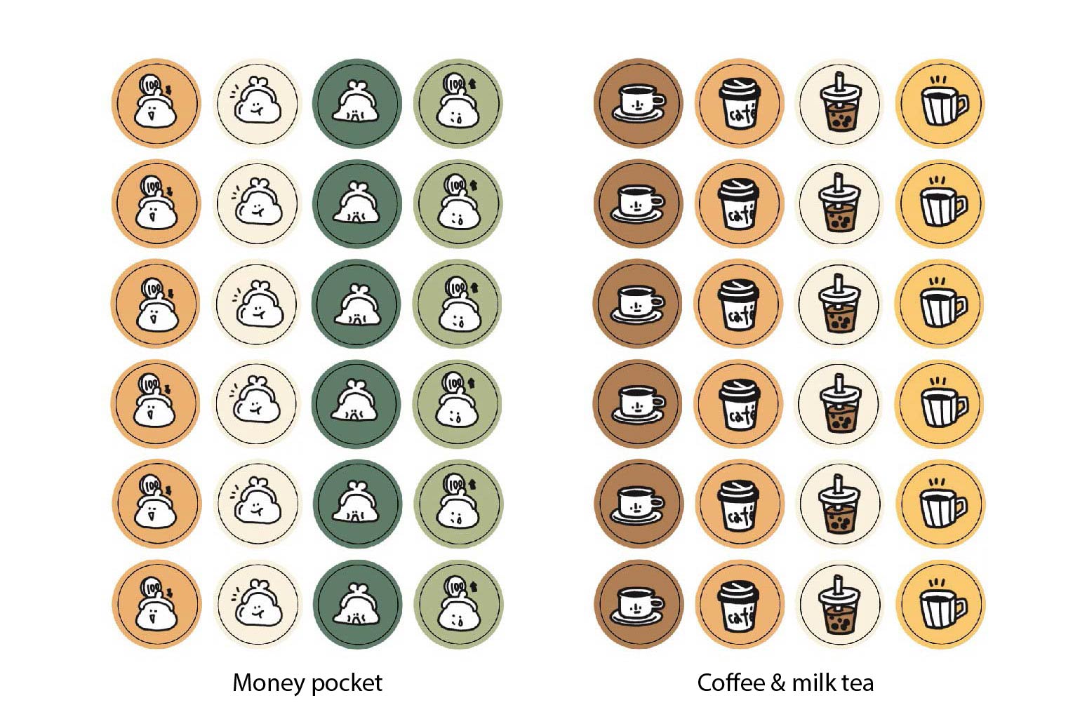A Gator Life Little Icons Planner Stickers - 2 Pack Decorative Decals