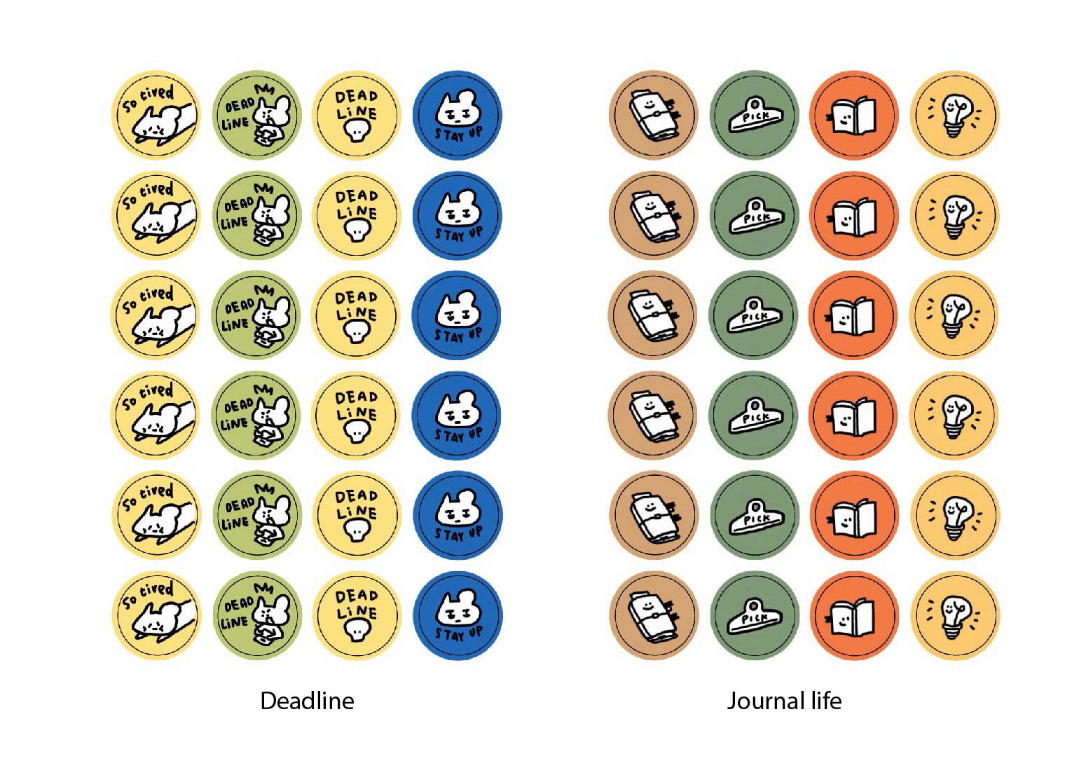 A Gator Life Little Icons Planner Stickers - 2 Pack Decorative Decals