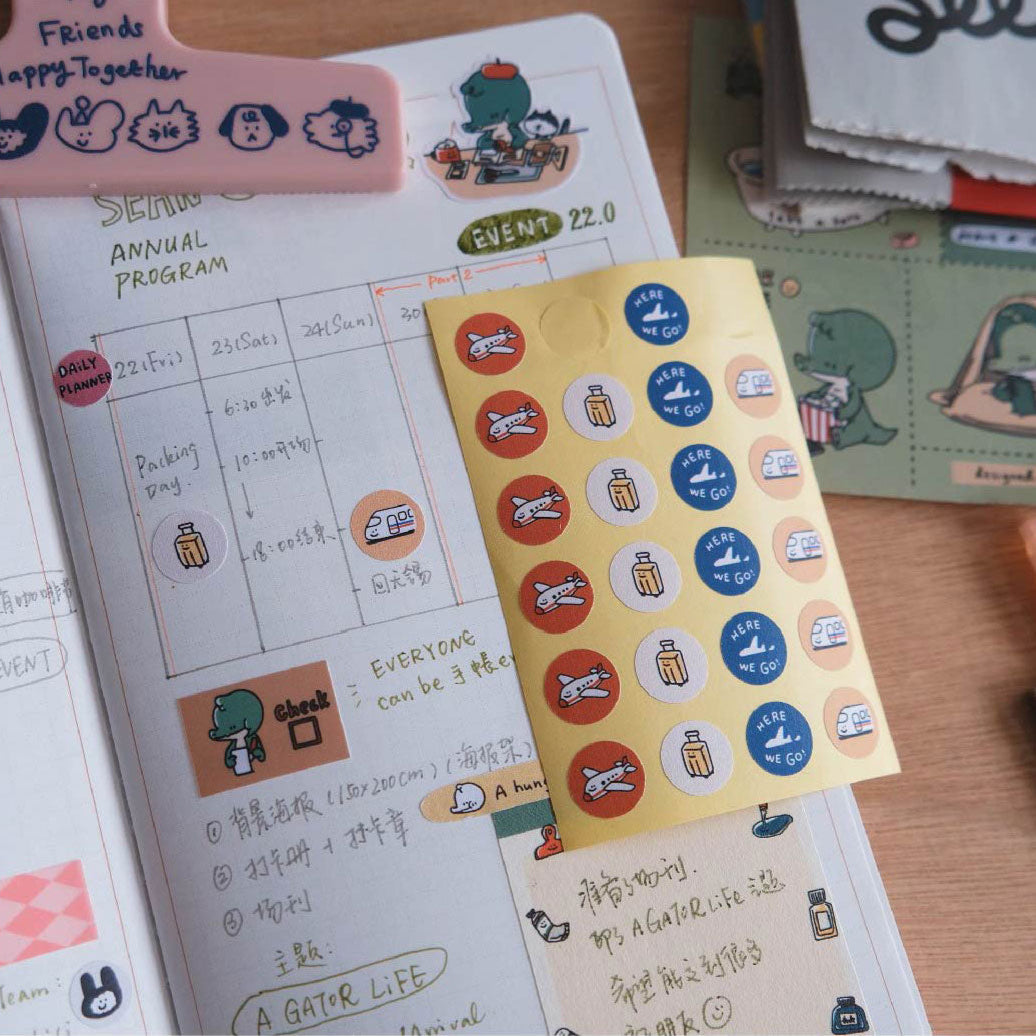 A Gator Life Little Icons Planner Stickers - 2 Pack Decorative Decals
