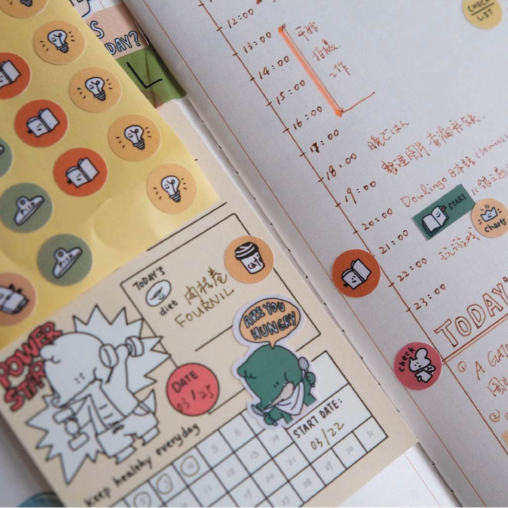 A Gator Life Little Icons Planner Stickers - 2 Pack Decorative Decals