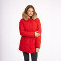 Sarah Hooded Parka Jacket - Red