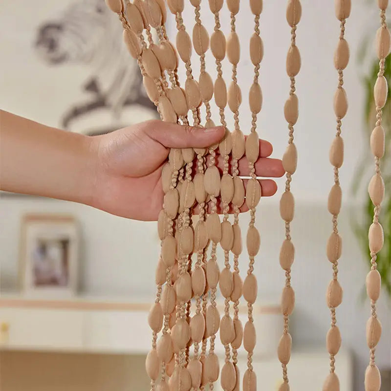Elegant Beaded Doorway Curtain – Decorative Room Divider for Home
