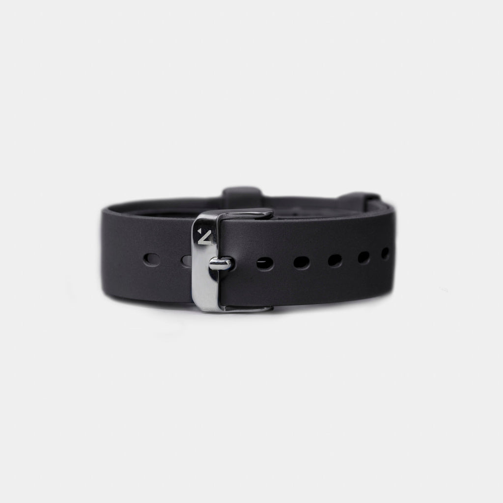Natural Rubber Watch Strap (18mm) | Pitch Black