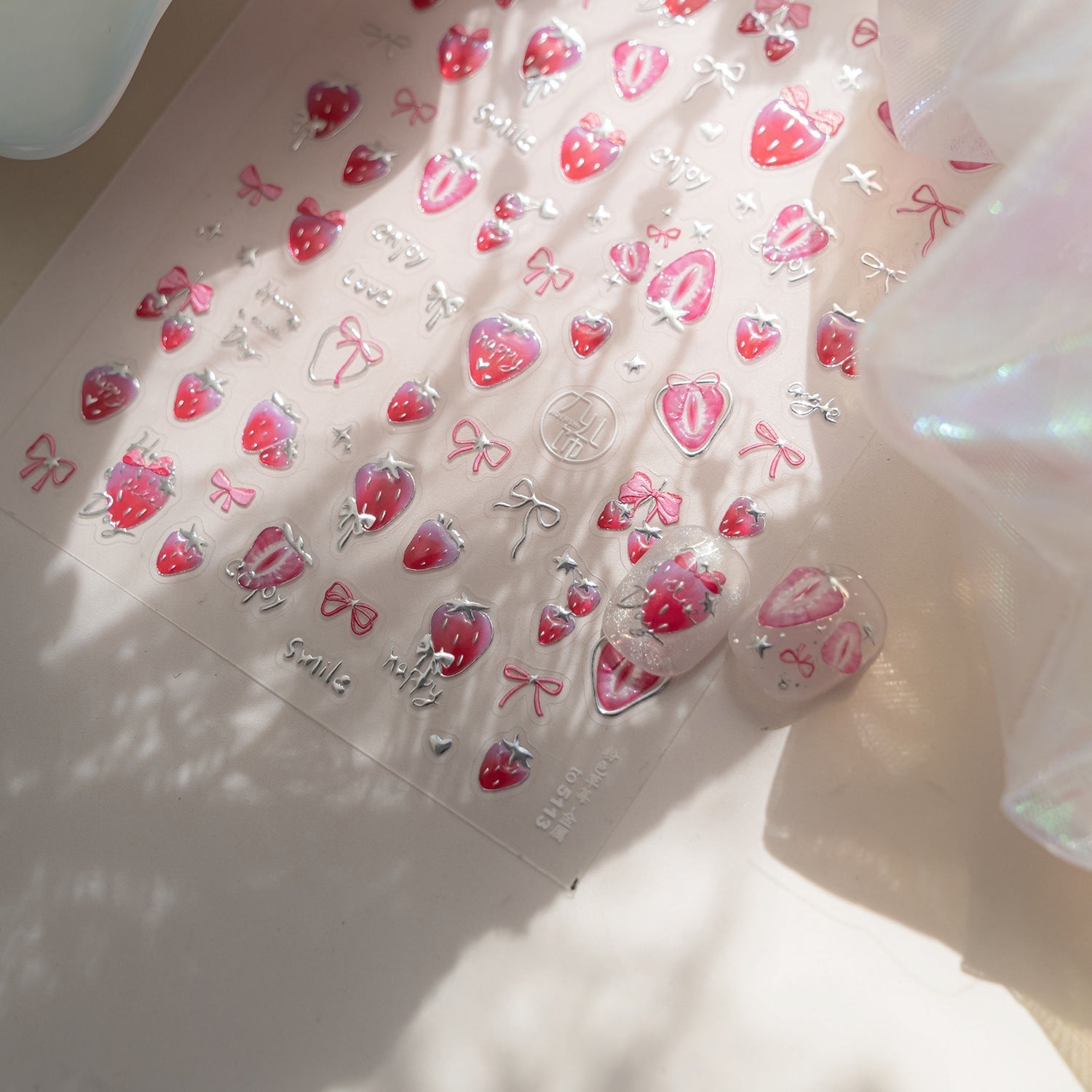 LuLuFun Studio Strawberry Nail Deco Stickers - DIY Nail Art Decals