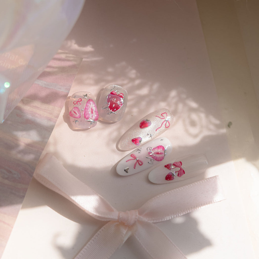LuLuFun Studio Strawberry Nail Deco Stickers - DIY Nail Art Decals