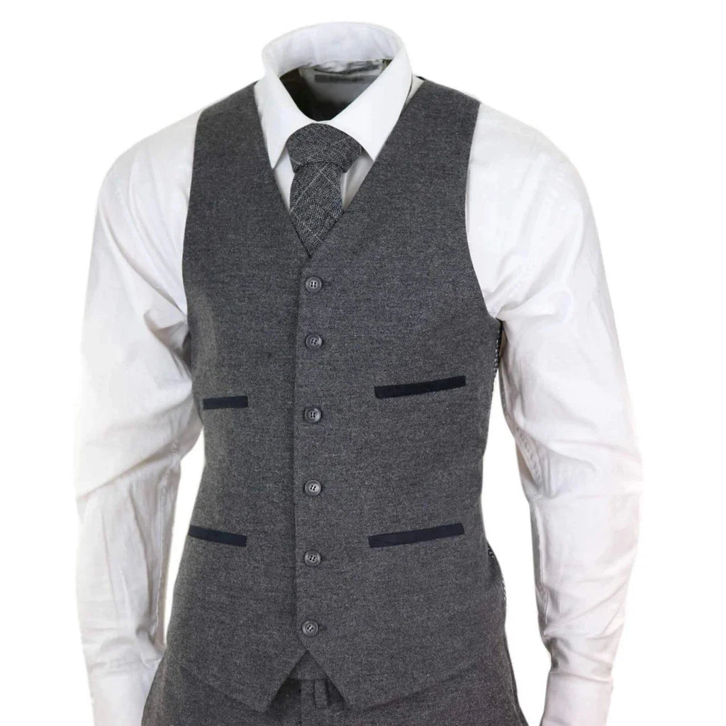 STZ23 - Men's Wool Tweed Suit 3 Piece Authentic 1920s Classic