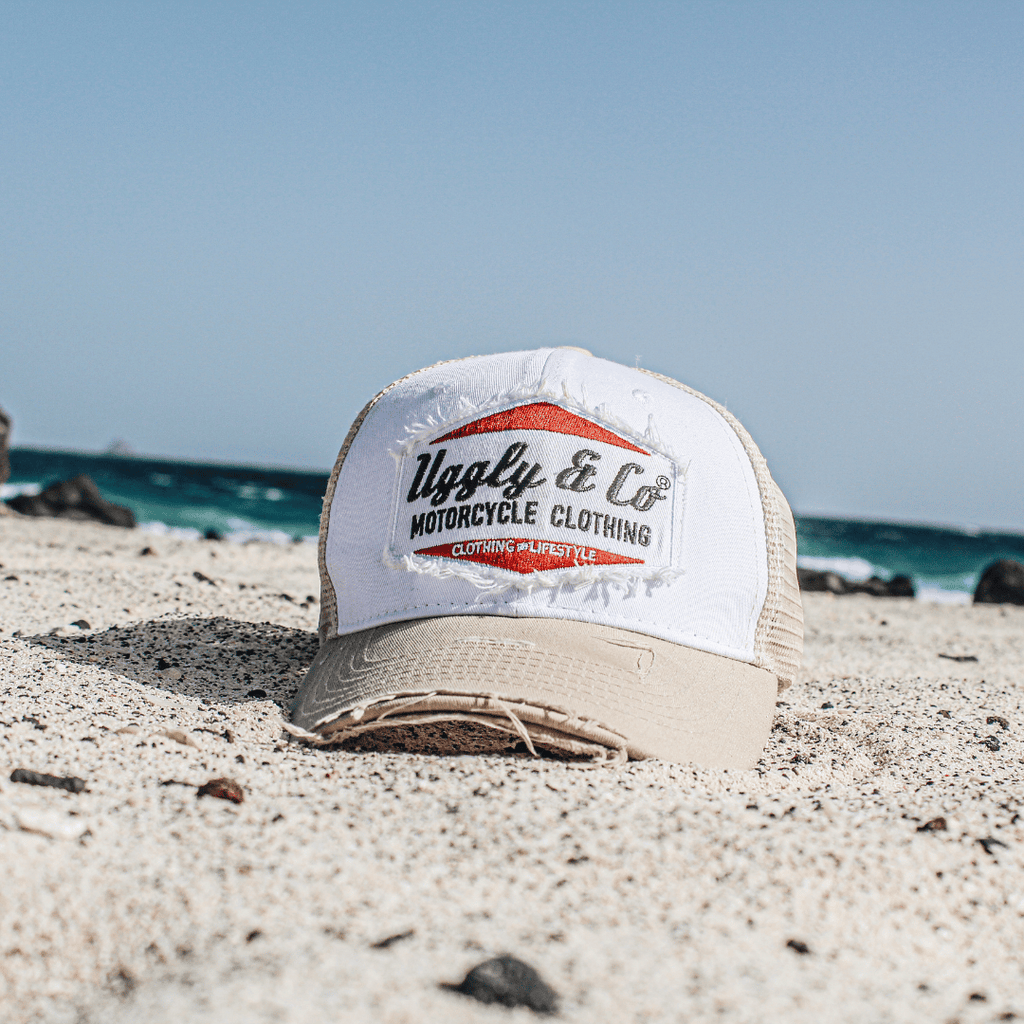 Uggly & Co Original Diamond Trucker Hat – Distressed Vintage Mesh Cap