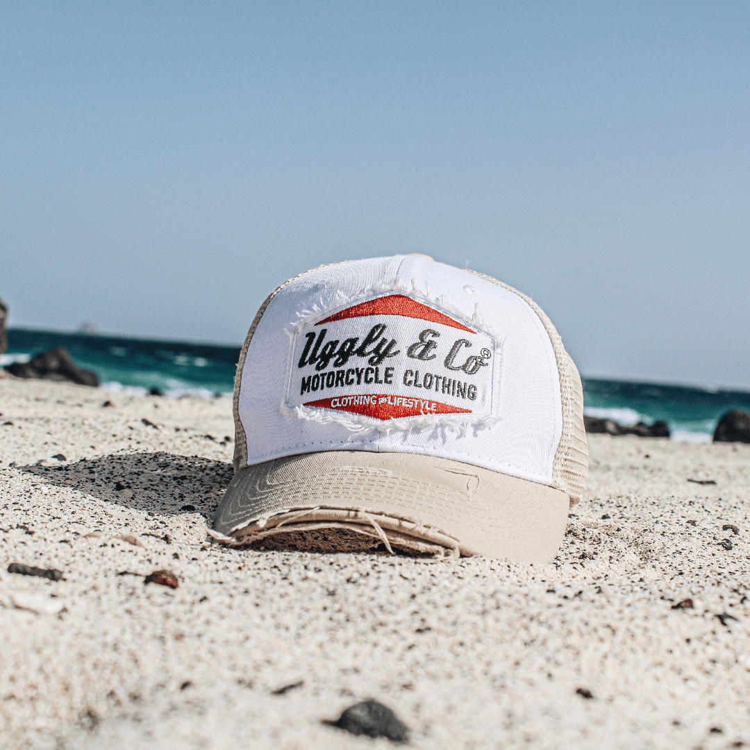 Uggly & Co Original Diamond Trucker Hat – Distressed Vintage Mesh Cap