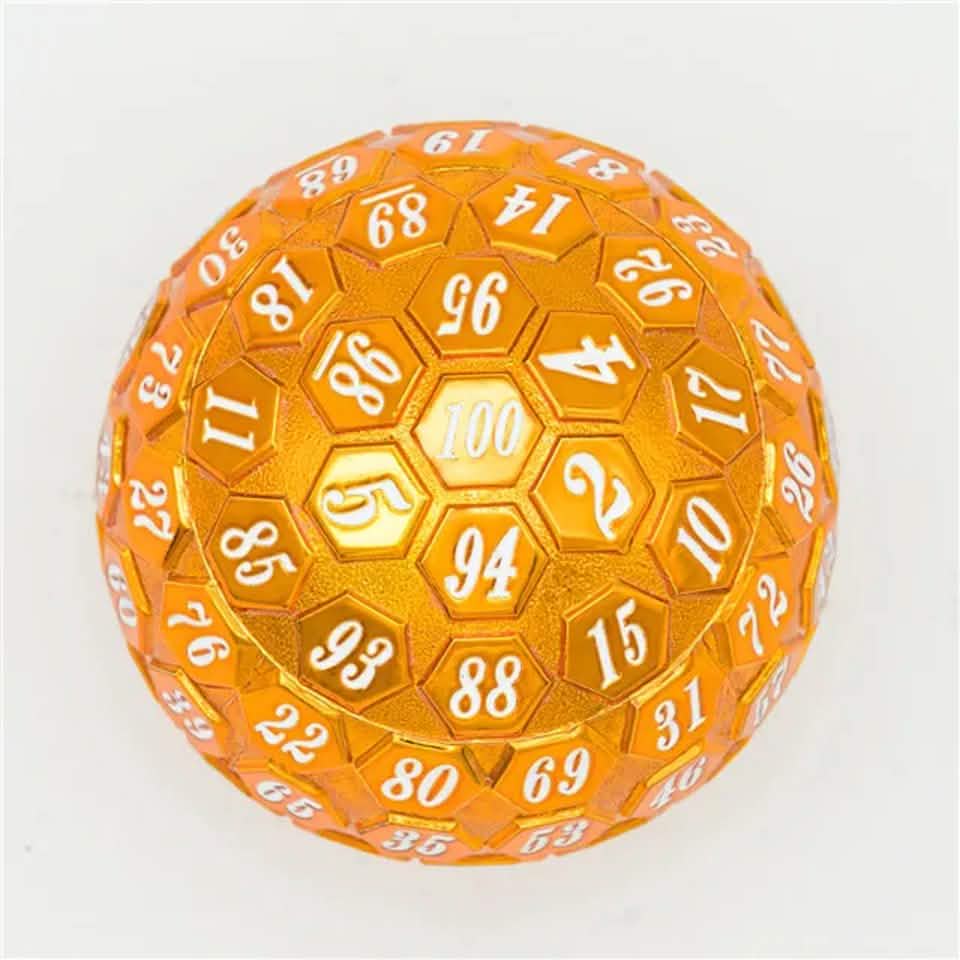 Sunfire Oracle | Solid Metal Dice | 45MM D100