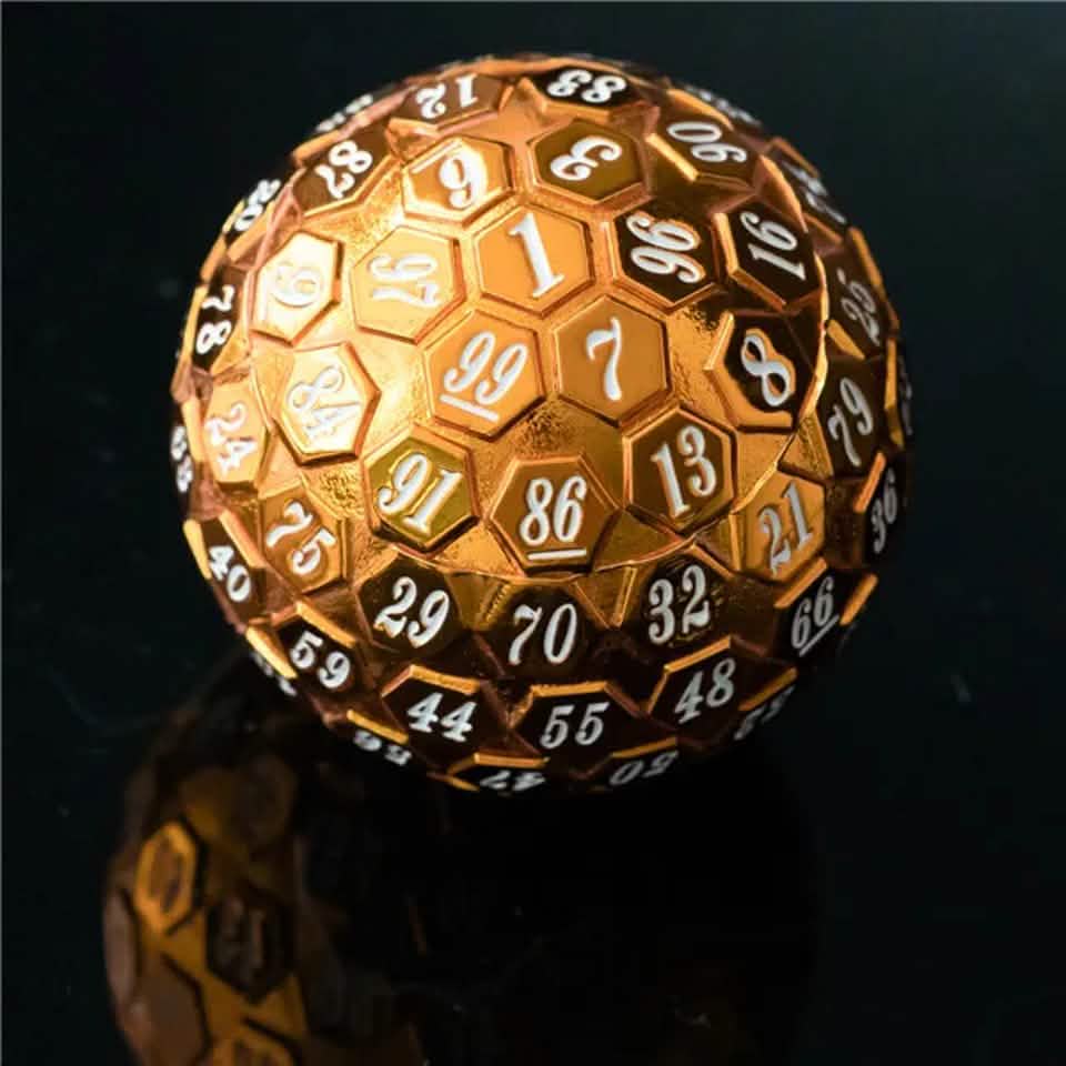 Sunfire Oracle | Solid Metal Dice | 45MM D100