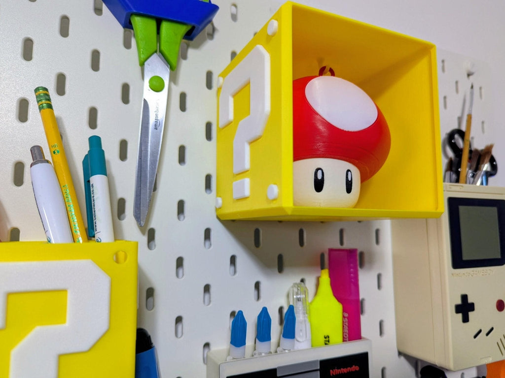 Chaddyverse Super Mushroom Question Block Night Light – 3D Printed LED