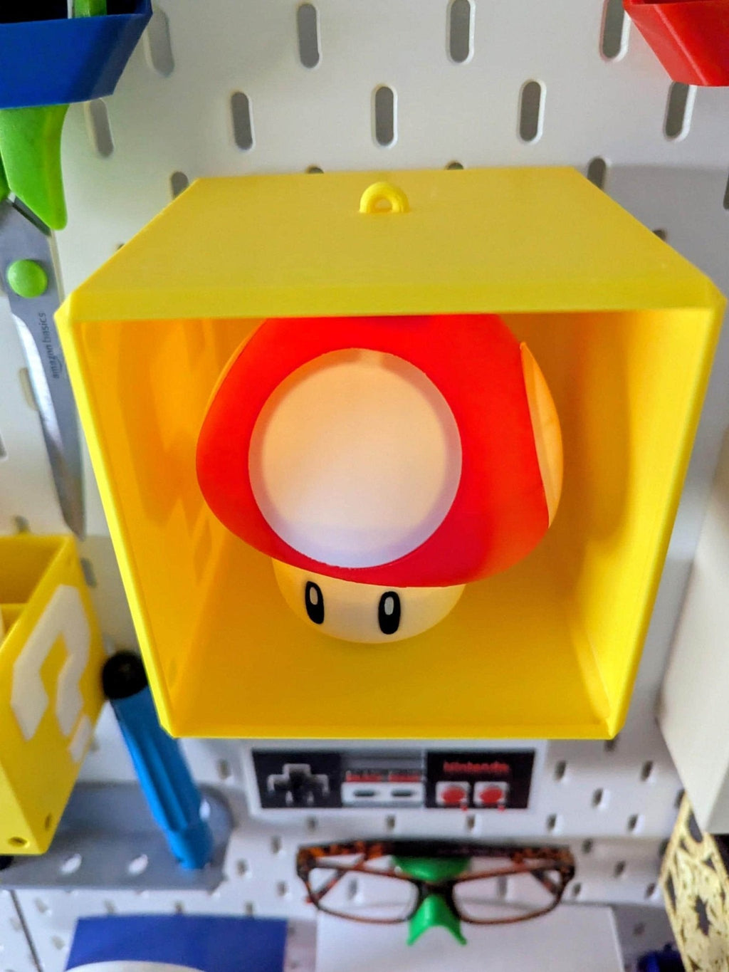 Chaddyverse Super Mushroom Question Block Night Light – 3D Printed LED
