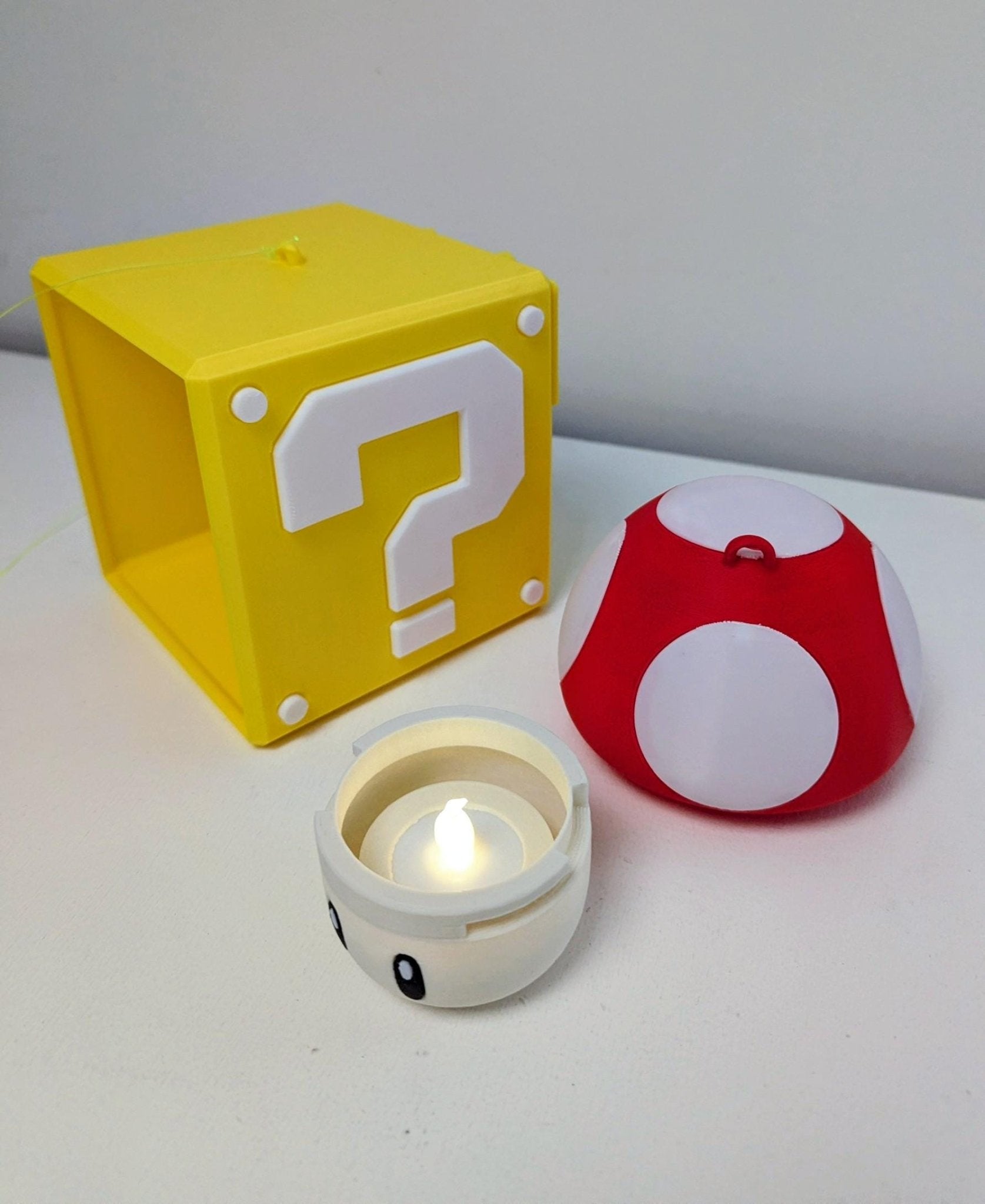Chaddyverse Super Mushroom Question Block Night Light – 3D Printed LED