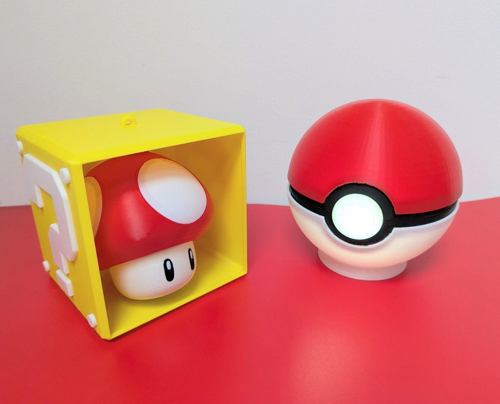 Chaddyverse Super Mushroom Question Block Night Light – 3D Printed LED