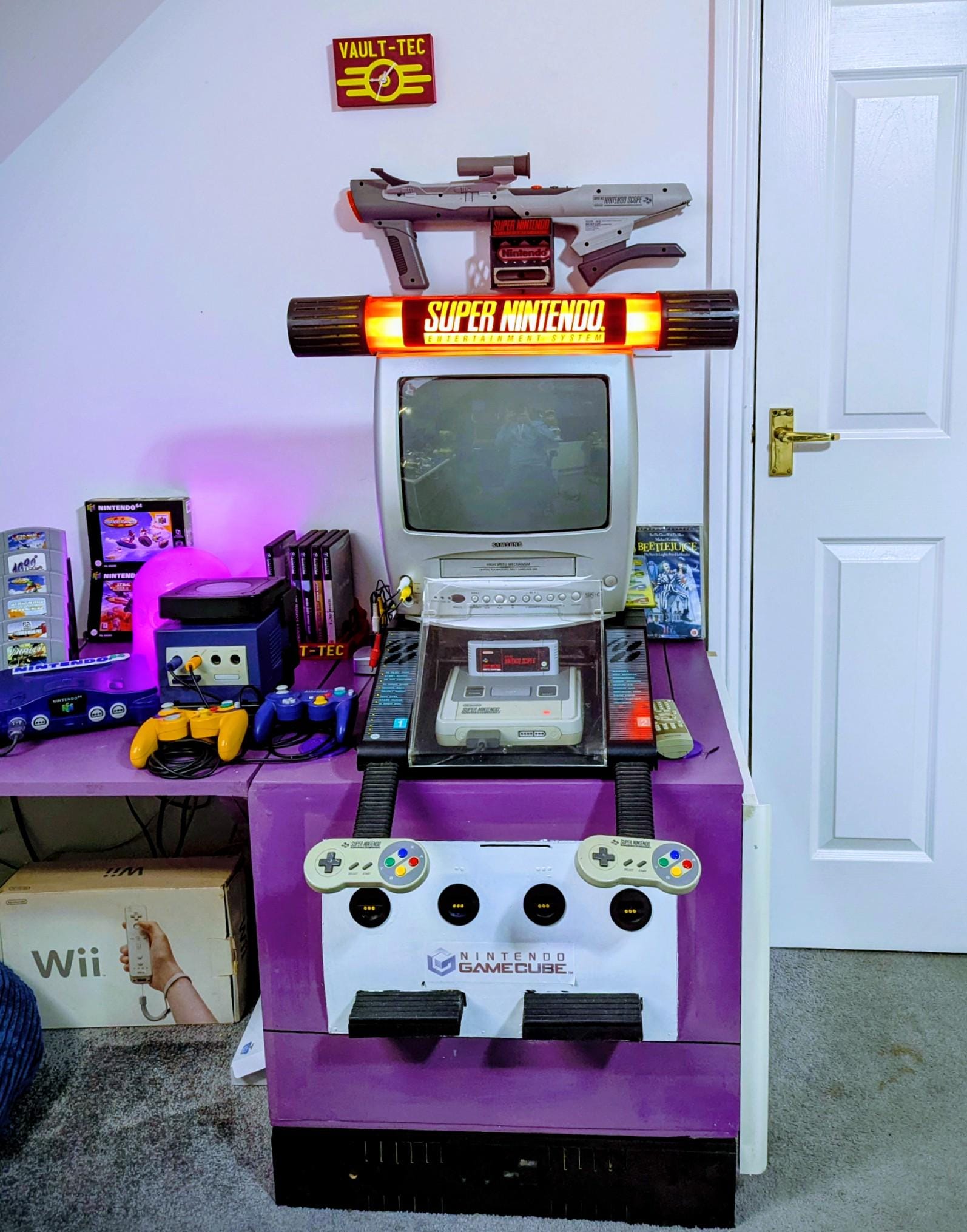 Chaddyverse Super Nintendo Scope Stand | SNES Collector Display Mount