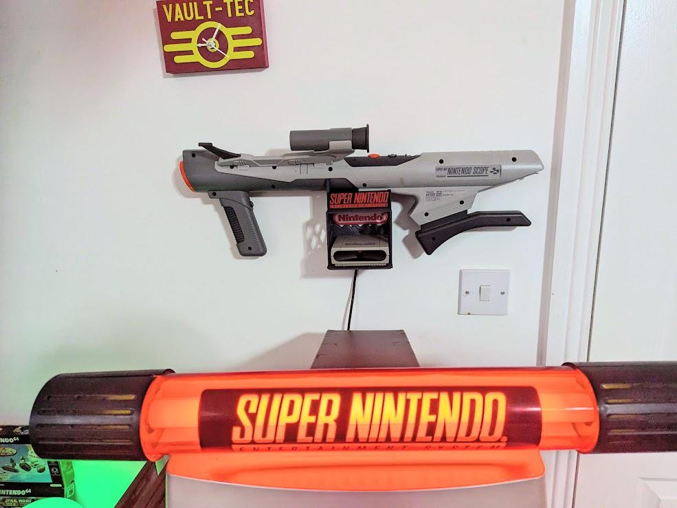 Chaddyverse Super Nintendo Scope Stand | SNES Collector Display Mount