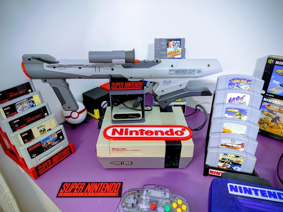 Chaddyverse Super Nintendo Scope Stand | SNES Collector Display Mount