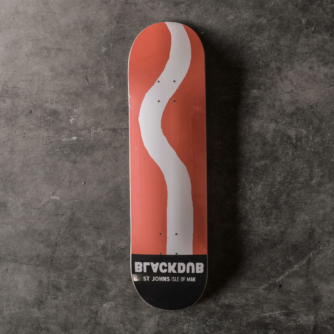 Uggly and Co Black Dub Isle of Man TT Maple Wood Skateboard Deck 8.25"