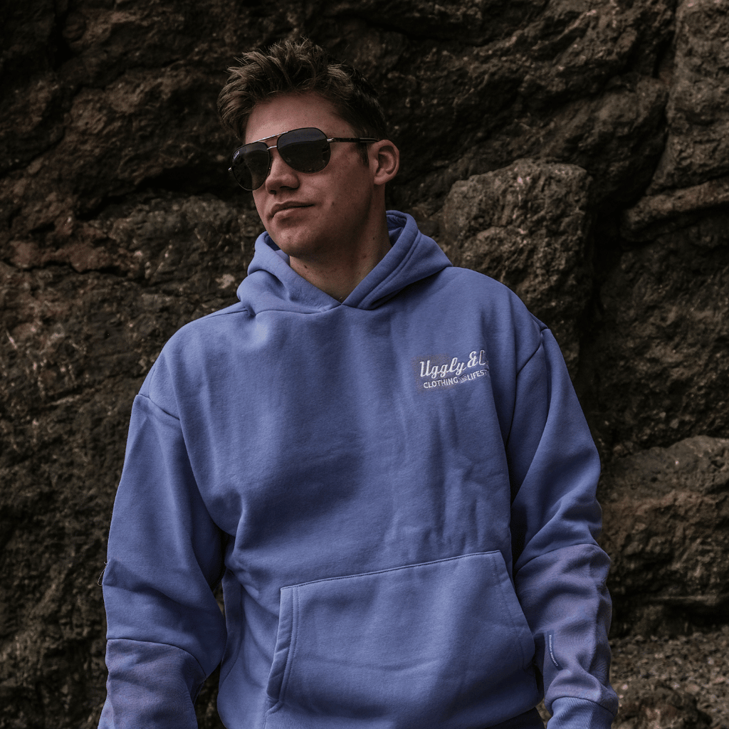 Uggly and Co Purple Surf Diamond Heavyweight Fleece Hoodie – Collection 3.0