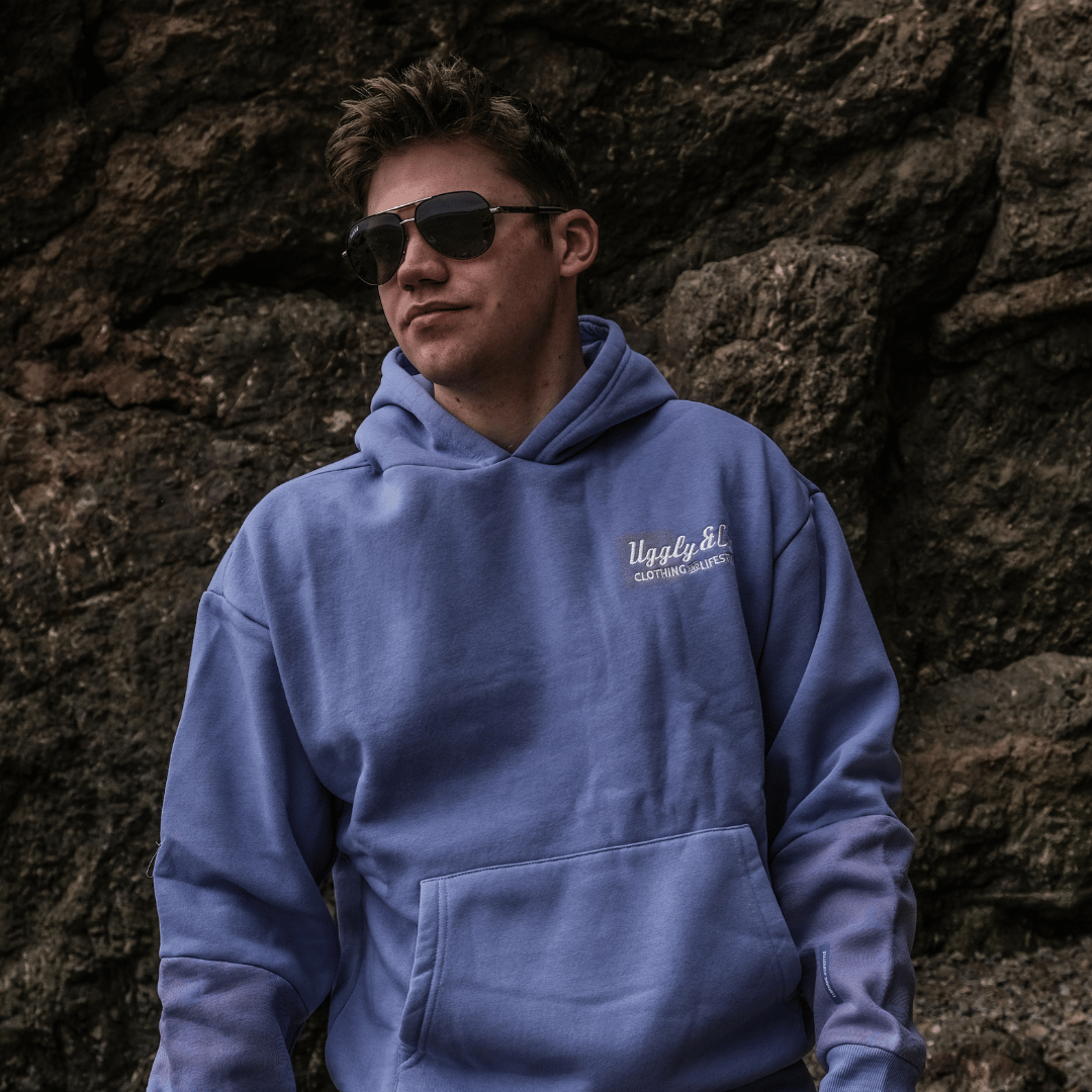 Uggly and Co Purple Surf Diamond Heavyweight Fleece Hoodie – Collection 3.0