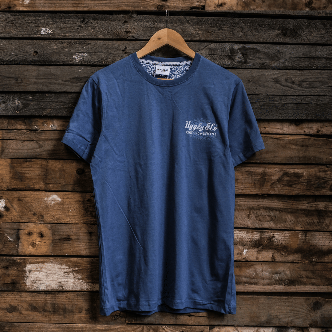 Uggly and Co Blue Surf Diamond Graphic Tee – 100% Cotton T-Shirt