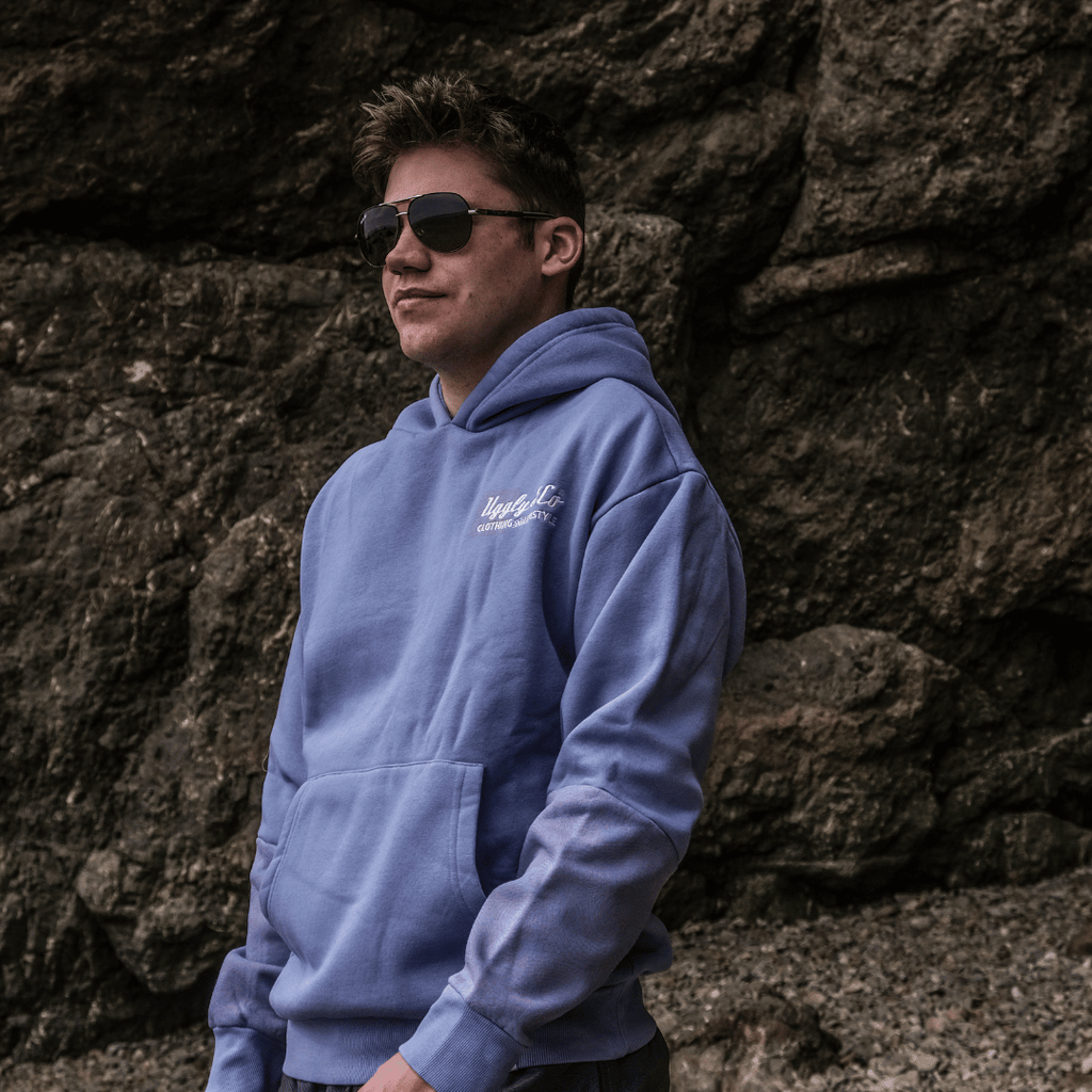 Uggly and Co Purple Surf Diamond Heavyweight Fleece Hoodie – Collection 3.0