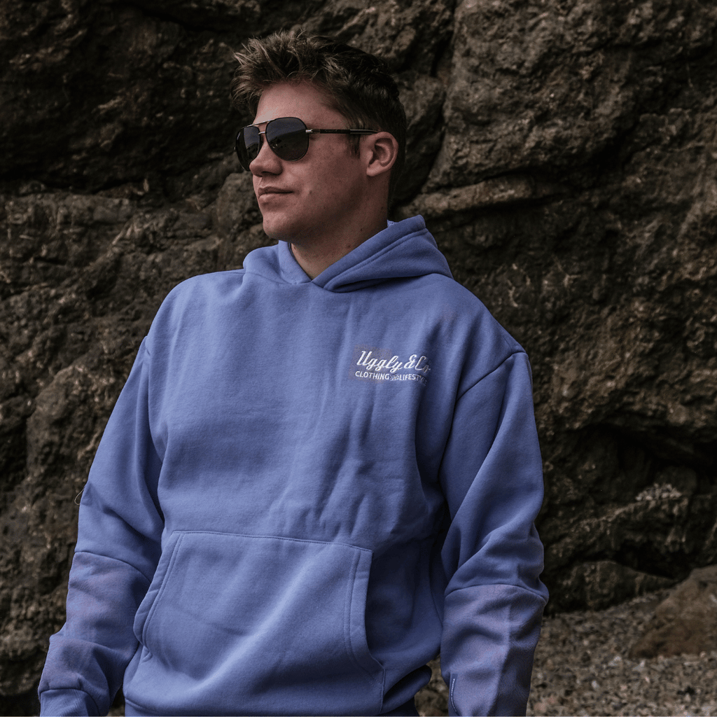 Uggly and Co Purple Surf Diamond Heavyweight Fleece Hoodie – Collection 3.0