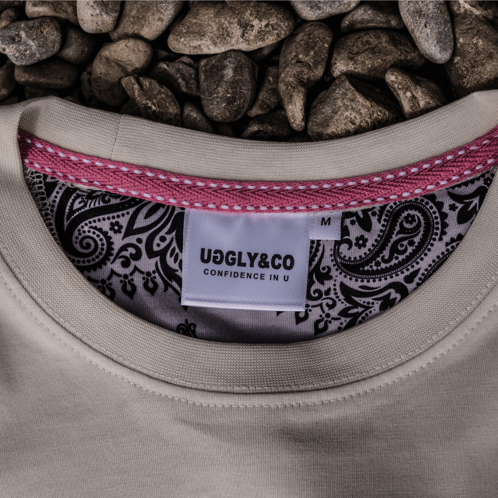 Uggly and Co Surf Diamond Graphic Tee – Heavyweight Cotton Off-White