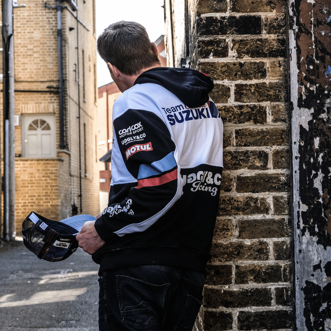 Uggly & Co Team Classic Suzuki Hoodie – 2025 Official Racing Merchandise