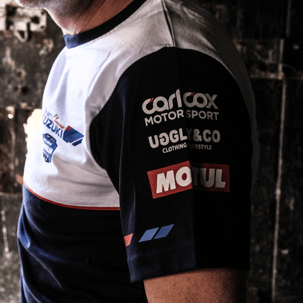 Uggly & Co Team Classic Suzuki Racing Tee – 100% Cotton Graphic T-Shirt