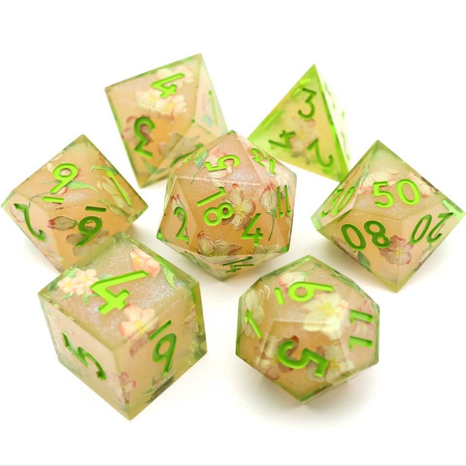 Sweet Snap | Sharp Edge Dice | Resin | 7 Piece Set