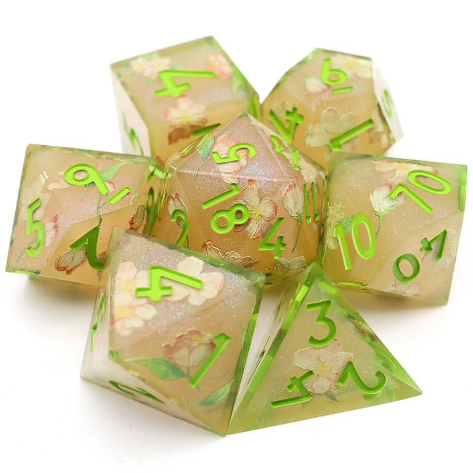 Sweet Snap | Sharp Edge Dice | Resin | 7 Piece Set